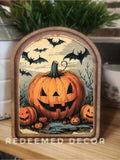 Arch Top Jack O Lantern Framed Art