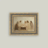 Neutral Nativity Framed Antique Art | 7x5