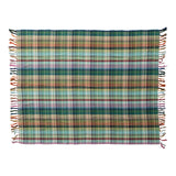 60"l X 50w Woven Acrylic Throw W Fringe, Plaid