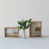 Mango Wood & Glass Floating Photo Frame