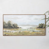 Wood Framed Canvas Wall Décor With Landscape