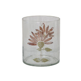 Recycled Glass Votive Holder with Gerber Daisy