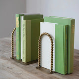 Twisted Metal Bookends, Gold Finish