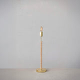 Bamboo Wrapped Metal Table Lamp with Inline Switch
