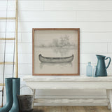 Canoe On Water Ink - 16x16