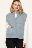Zipper Closure Sweater Vest