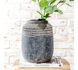 10.65" Black Boho Vase