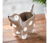 Large Brown Dog Planter