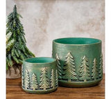 Green Tree Cement Planters