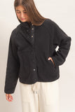 Fleece Jacket With Button Front