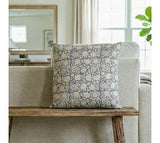 20 X 20 Blue Pinwheel Flower Pillow