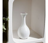 6" Modern White Stem Vase