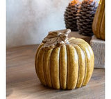 6.3" Light Brown Ceramic Pumpkin