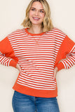 French Terry Stripe Sweatshirt