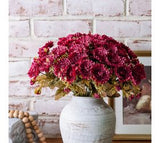 13" Burgundy Mum Bunch