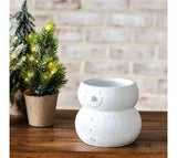 6" Cement Snowman Planter