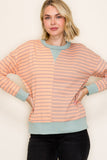 Color Trimmed Stripe Top