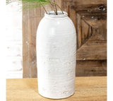 11.2" White Ceramic Vase
