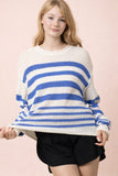 Striped Oversized Knit Summer Sweater Top