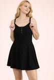 Textured Knit Activewear Dress W/ Inside Shorts