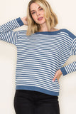 Boat Neck Pullover Sweater