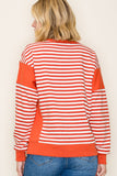 French Terry Stripe Sweatshirt