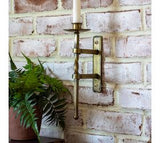 10" Antique Brass Wall Candle Holder