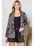 Bandana Print Woven Blazer