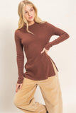 Ribbed Crew Neck Sweater