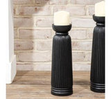 13.5" Black Etched Pillar Holder