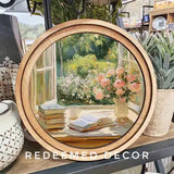 8" Round Spring Window Art
