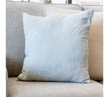 18" Light Blue Queen Anne's Pillow