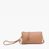 Riley Monogrammable 3 Compartment Crossbody/wristlet | Camel