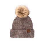 CLASSIC RIB BEANIE WITH FAUX FUR PO