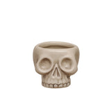 Stoneware Skull Shaped Shot Glass White & Black