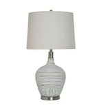 RIDGED WHITE WASH | Transitional Table Lamp