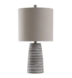 ETCHED GREYSTONE | Ceramic Table Lamp