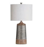 Haverhill | 31in Textured Resin Table Lamp with Textured Silver Band Accent |