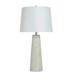 WHITE WASHED CONE | Ribbed Table Lamp Base Design