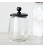 7.9" Glass Canister W/ Wood Lid