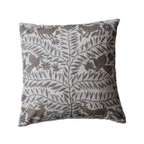 24 Square Woven Cotton Pillow, Natural & Blac