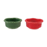 Round Stoneware Dishw Hobnail Rim 2 Colors