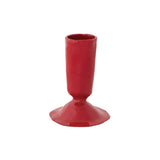 Enameled Cast Iron Taper Holder, Red