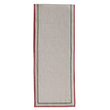 Woven Cotton Table Runner W Stitched Edge & Ric Rac Trim