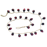 Embossed Mercury Glass Ornament Garland W Jute Cord