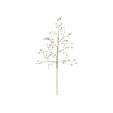 Faux Pearl & Acrylic Crystal Stem Gold Finish
