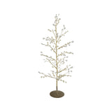 Metal Wire Tree W Faux Pearls, Acrylic Crystals &glitter Base