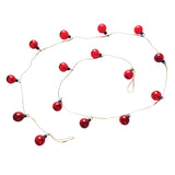 Hand-blown Glass Ball Ornament Garland W Jutecord, Red