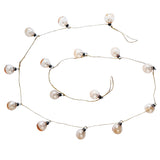 Hand-blown Glass Ball Ornament Garland W Jutecord, Pink