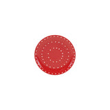 Hand-painted Stoneware Plate with Dots Red & White